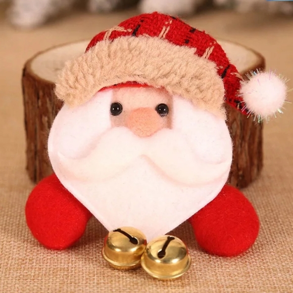 Snowman LED Christmas Pin Brooch With Bells - Picture 3 of 8